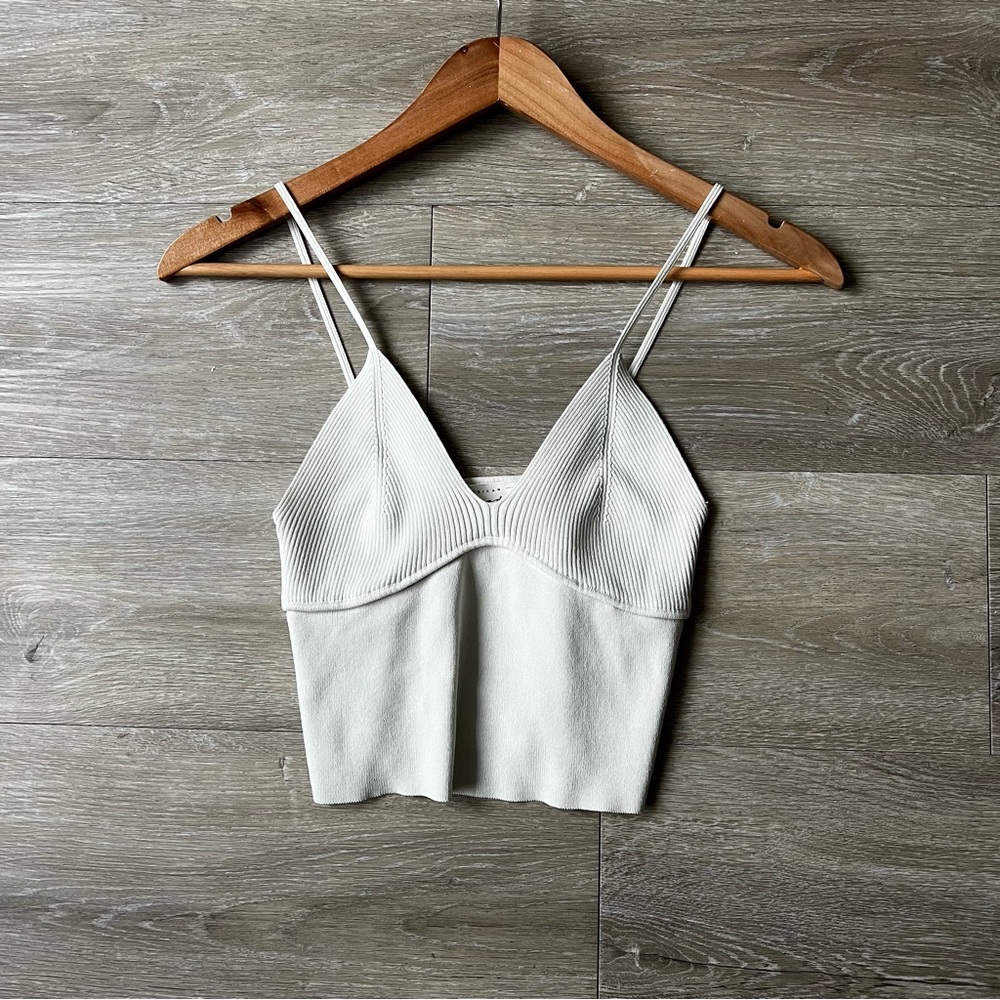 American Threads Cropped Tank Top